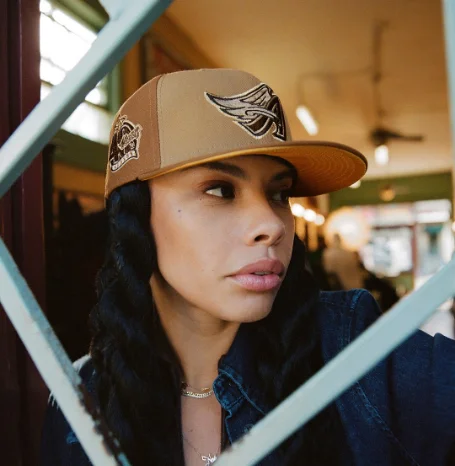 New Era flat-brim style cap